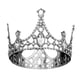 thumbnail image 3 of Diadema Tiaras Tiaras Modernas Tocados Para Fiestas Temáticas Boda Cumpleaños Plata, 3 of 5