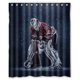 thumbnail image 1 of Cortina de ducha de los Chicago Blackhawks, juego de cortina de baño con ganchos, tamaño 60 x 72 pulgadas, 1 of 3
