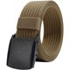 thumbnail image 1 of Cinturón de nailon para hombre, cinturón táctico militar, transpirable, con hebilla de plástico para pantalones, 130 cm, Marrón Oliva, 1 of 6