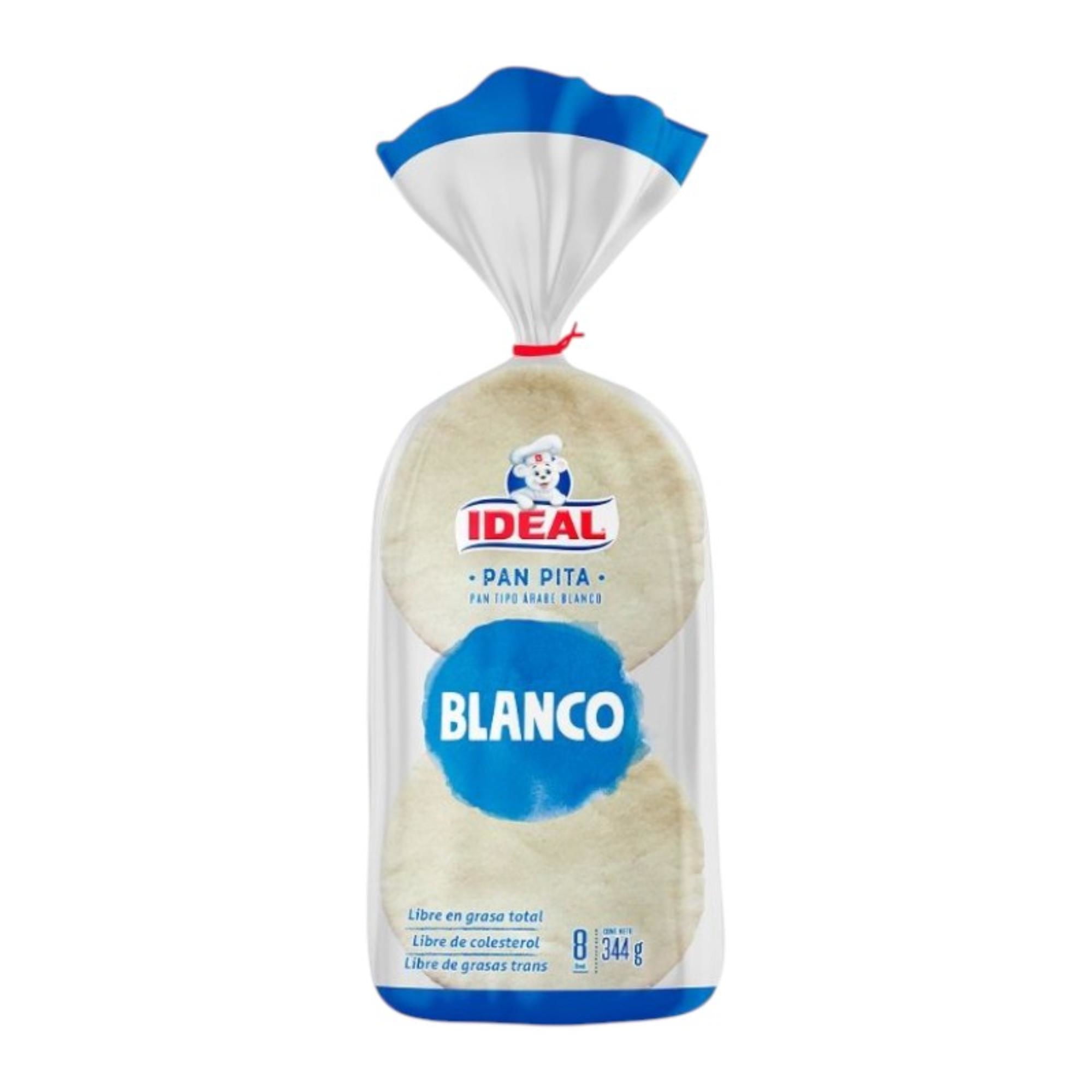 Pan Pita Blanco 8 Un 344 g Ideal