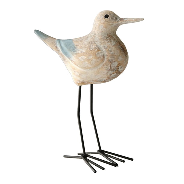Figura de pájaro marino, escultura de madera, colección, adorno de escritorio, centro de mesa para chimenea, entrada, escritorio, oficina, estantería.