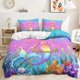 thumbnail image 1 of Mermaid Beautiful Rainbow Bedding Set Polyester Duvet Cover Set Comforter Sets for Girls Women Bed Linen, 1 of 5