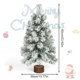 thumbnail image 2 of Árbol de Navidad CCINEE de 60 cm con soporte de madera y nieve flocada, 2 of 7