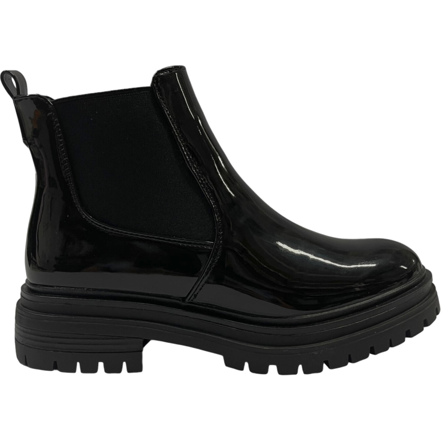 Botin Casual Mujer Negro Charol Oporto Detogni