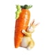 thumbnail image 5 of Estatua De Zanahoria De Conejo, Pequeña Artesanía, Figura De Pascua Para Decoración, Estantería De Baño, Levantando Una Zanahoria, 5 of 5