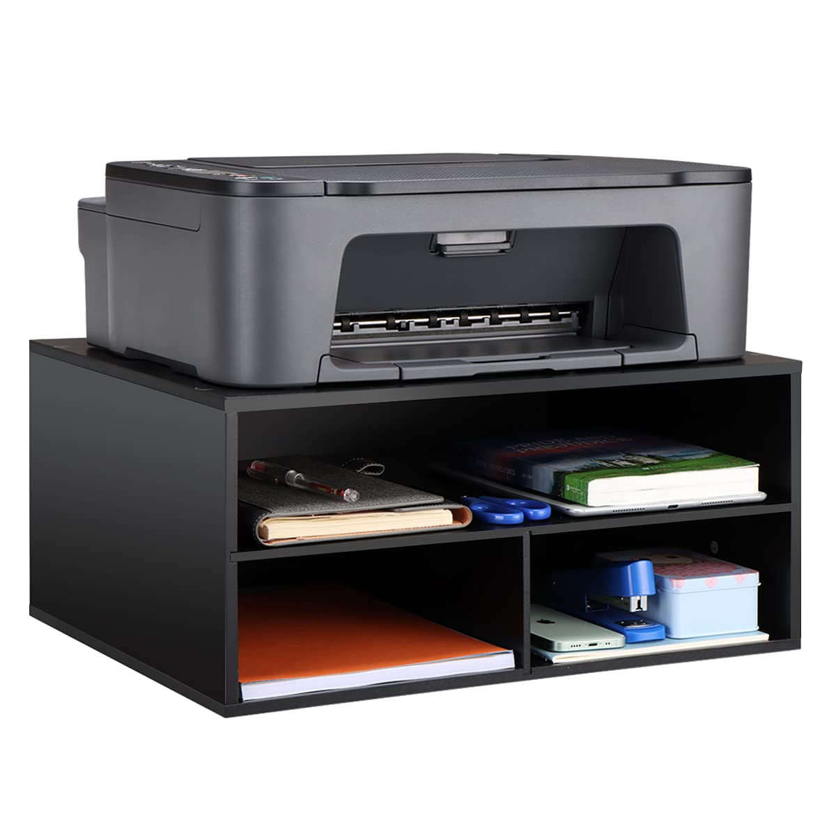 Soporte Para Impresora, Escritorio De Madera Emerit Con Almacenamiento Para Hogar/oficina