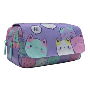 Estuche Infantil Niña Eraser New Gatos Pastel Head