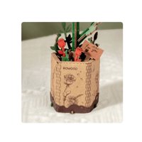 Genérico - Flor De Rosa Roja De Madera