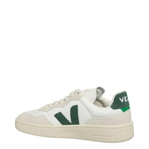 Zapatillas Veja V-90 Para Hombre, Piel Blanca/Verde, Talla 42