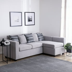 Muebles Mpr - Seccional Jazmin 3.1 Velvet Gris Claro