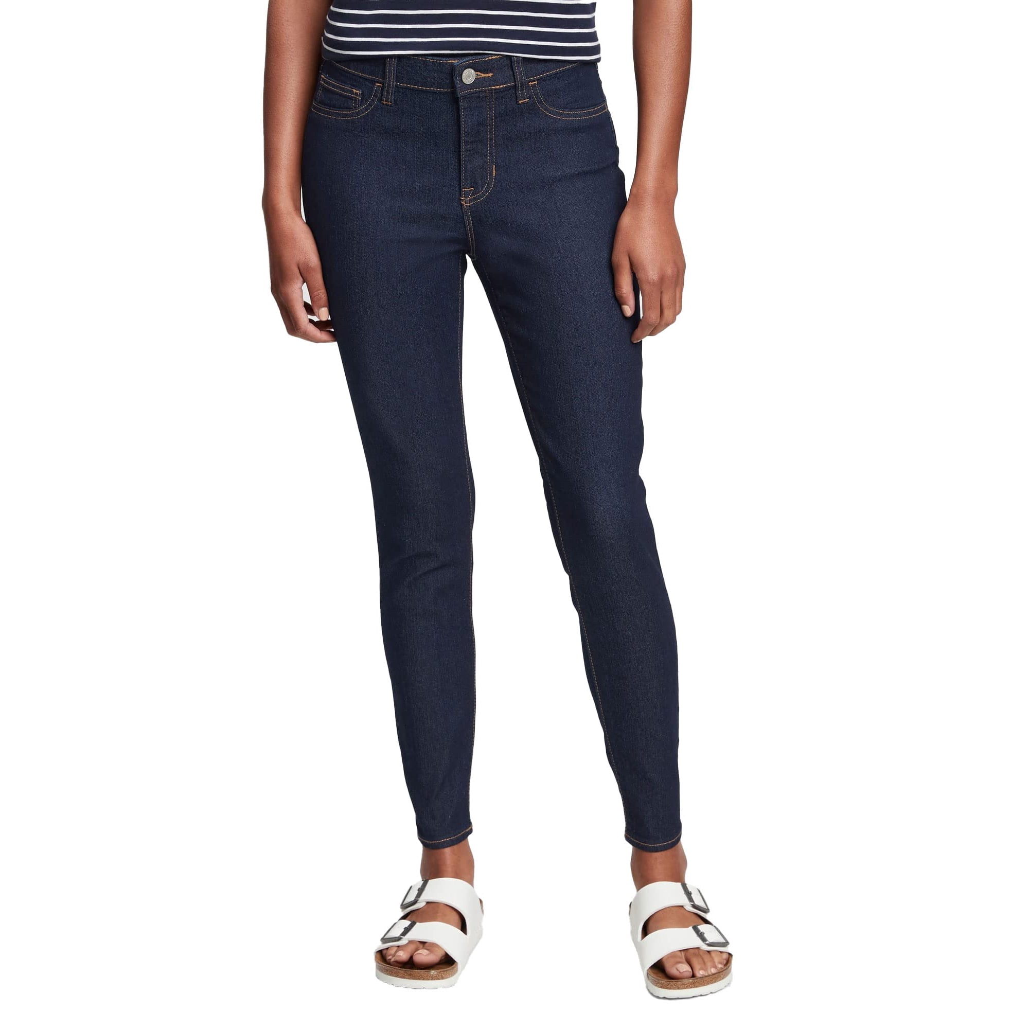 Jeans Gap Mujer Jegging Favorito De Corte Medio Lavado Oscuro Talla 26