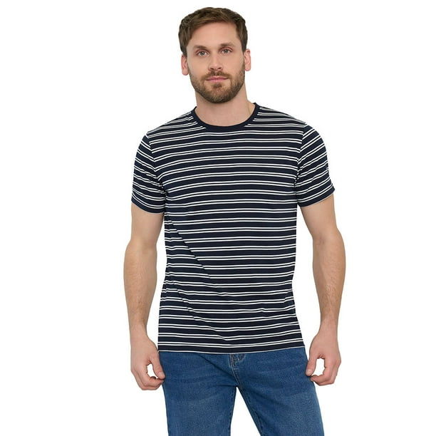 Polera Hombre Summer Rayas Azul Corona