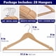 thumbnail image 2 of Percheros Amber Home Wooden de madera natural, paquete de 20, 2 of 7
