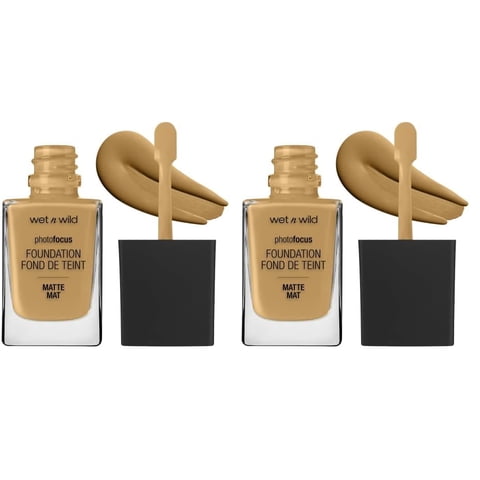 Base De Maquillaje Wet N Wild Photo Focus, Color Ámbar Mate, Beige, X2