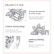 thumbnail image 5 of Anillos de Moissanita Color D de 5 Uds para Mujer Corte Esmeralda VVS1 Anillos de Compromiso con Diamante Anillos de Boda de Moissanita de 4 Puntas para Mujer Regalos para Esposa con Certificado, 5 of 10
