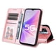 thumbnail image 5 of Funda tipo cartera FOXDOCK para OPPO A77 5G , diseño girasol en relieve, cuero PU, cierre magnético, soporte y tarjetero, 5 of 5