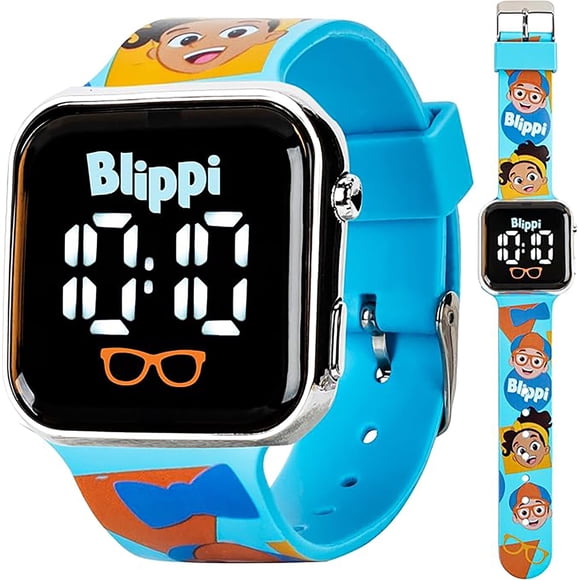 Reloj Accutime Blippi Kids con correa LED interactiva azul