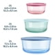 thumbnail image 2 of Pyrex Juego de 3 envases de vidrio teñido de tamaño mediano para almacenar alimentos, 2 of 7