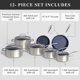 thumbnail image 5 of Set de utensilios de cocina Nuwave Healthy Duralon Blue Ceramic Antiadherente, 5 of 9