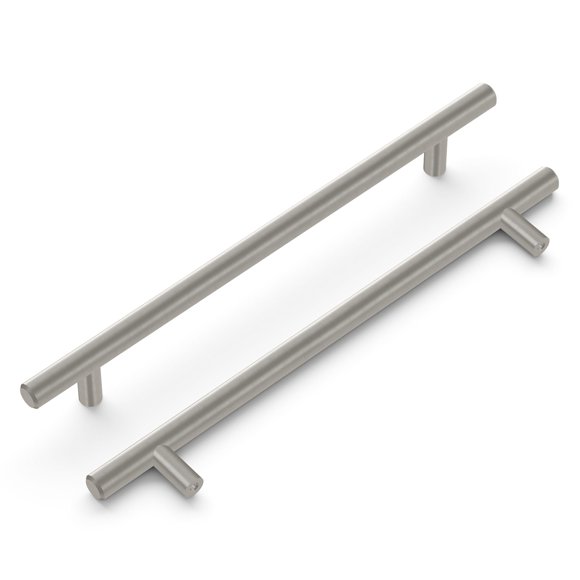 Tirador tipo barra Hickory Hardware de acero inoxidable de 19,2 cm