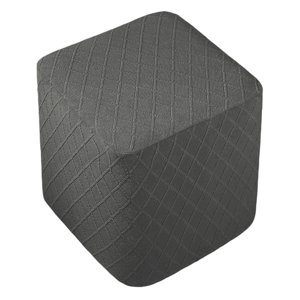 Magideal - Funda Otomana Elástica Fundas Otomanas Reposapiés Cuadrado Funda Elástica Funda Para Reposapiés Otomana, Material Jacquard A Cuadros Grueso, Tela Con Gris Oscuro