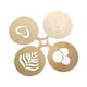 thumbnail image 4 of Juego De 4 Plantillas Para Café, Manualidades, Plantillas Para Arte Con Leche, Para Capuchino, Pastel, Galleta, Color Dorado, 4 of 5