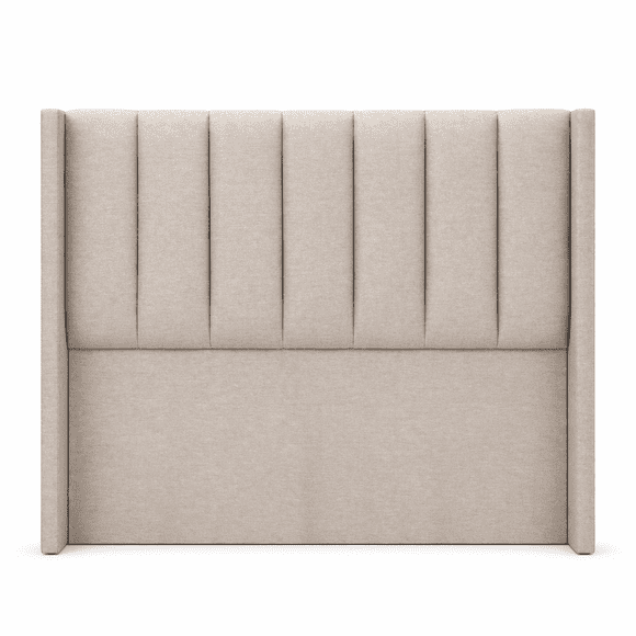Respaldo de cama 2 plaza tubular lino beige