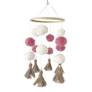 Bothyi - Cuna De Bebé, Juguetes Móviles, Accesorios De Fotografía, Decoración De Cama Infantil, Blanco Y Rosa