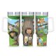 thumbnail image 1 of Bimi Boo y Amigos Vaso aislado de acero inoxidable con asa, diseño temático, regalo para familia, amigos y fans; incluye pajita y encaja en el portavasos estándar, 40 oz, 1 of 6