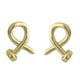 thumbnail image 1 of Arete Saronite Cruzado Con Cabeza De Clavo Bañado En Oro Rodio Mujer, 1 of 2