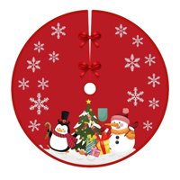 Magideal - Falda De De Navidad Decoraciones Navideñas Diámetro 90 Cm Fácil De Instalar Decoración De Fondo Cálido Falda De De Navidad Para Interiores Estilo C