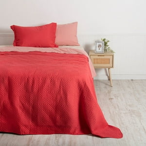 Mashini - Set Quilt + Sabana Lisa 1.5 P Coral