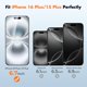 thumbnail image 2 of Protector de pantalla UnbreakCable para iPhone 16 Plus 15 Plus, paquete de 3 unidades, 6.7 pulgadas, 2 of 7