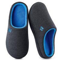 Slipper Rockdove Original De Espuma Viscoelástica Bicolor Para Hombre, Gris Oscuro/Azul