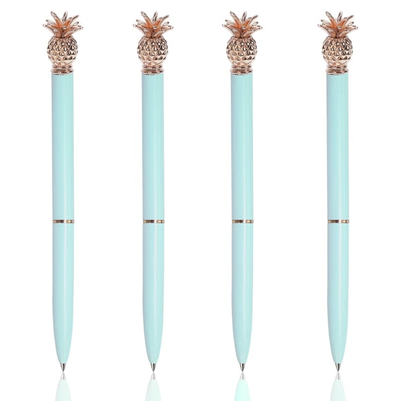 Bolígrafo Pineapple De Plástico Con Tinta Negra (azul)