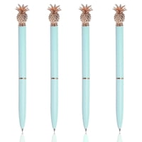 Bolígrafo Biiange Pineapple De Plástico Con Tinta Negra (Azul)
