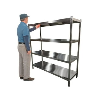 Prochef - Estante 4 Bandejas Lisas. 150X50X155 Cm. Acero Inox