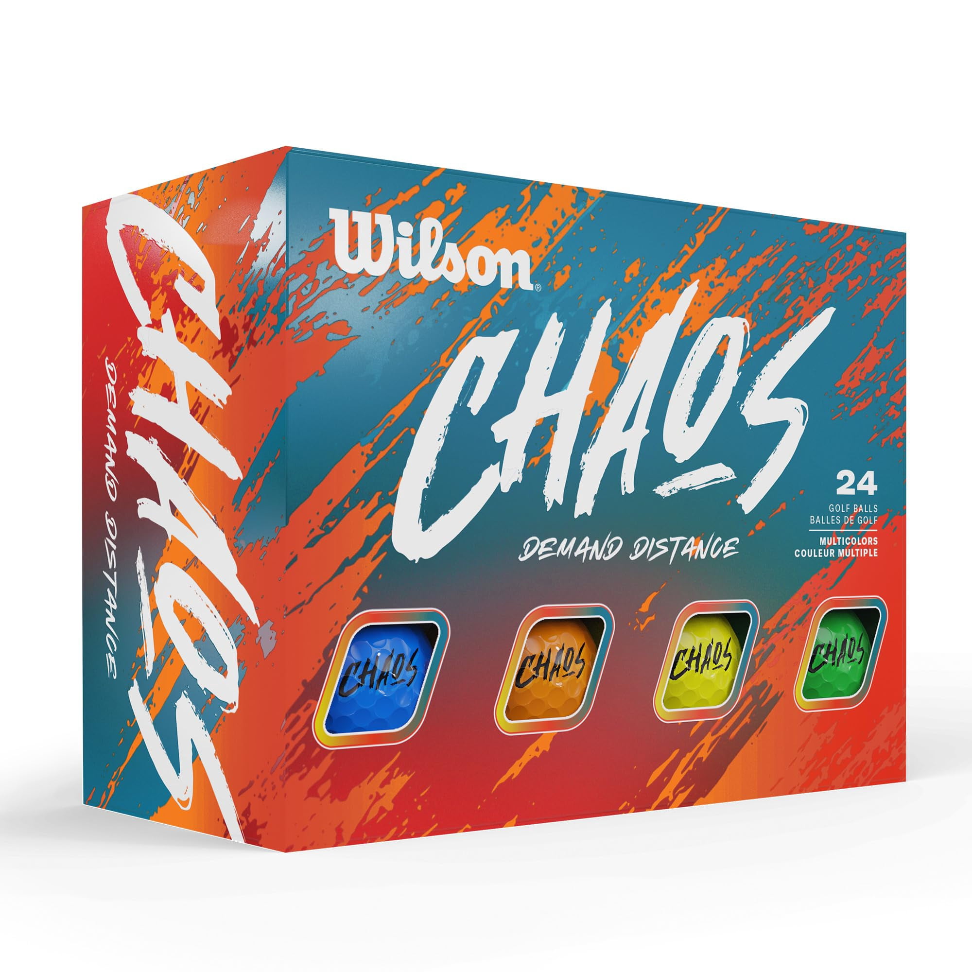 Pelotas De Golf Wilson 2024 Chaos 24 Pelotas Multicolores