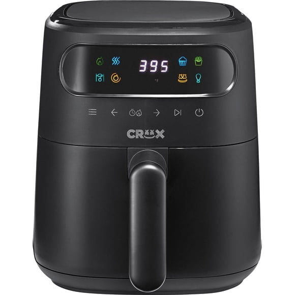 Freidora de aire CRUX x Marshmello, 3.0 cuartos de galón, digital TurboCrisp, color negro