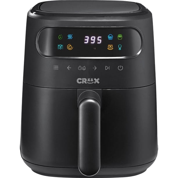Freidora de aire CRUX x Marshmello, 3.0 cuartos de galón, digital TurboCrisp, color negro