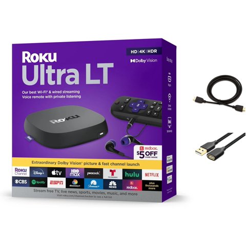 Dispositivo De Transmisión Roku Ultra Lt 2021 4K/Hdr/Dolby Vision