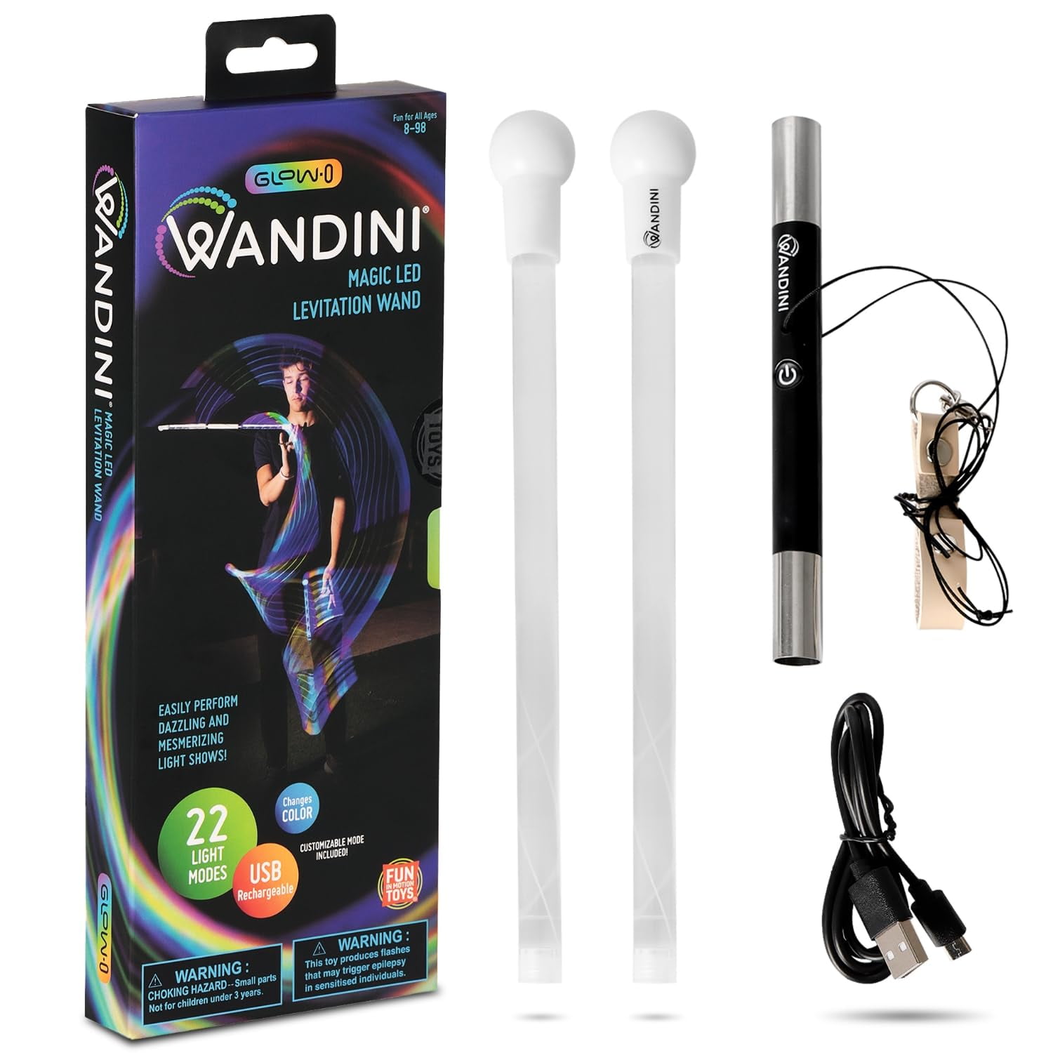 Varita Led De Levitación Wandini Glow.0, Varita Mágica Plegable