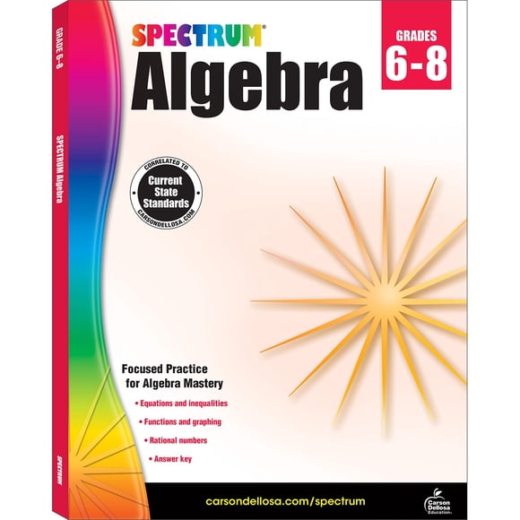 Cuaderno de trabajo Álgebra espectral 1 para niños de 11 a 14 años, grados 6 a 8