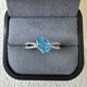 thumbnail image 2 of Anillo de Compromiso Ovalado Torcido de 1.5 Quilates para Mujer 925 Sterling Silver Anillo de Promesa para Ella Anillos de Diamante Simulado Amarillo/rosa/azul Anillo de Aniversario con CZ, 2 of 7
