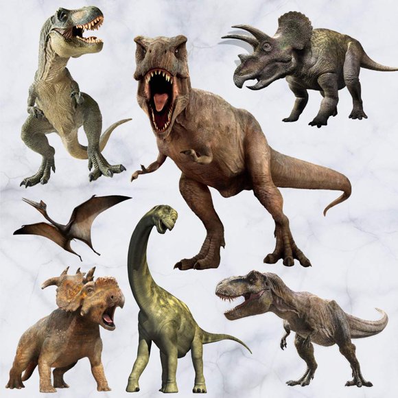 Kiddale Pegatinas de Pared de Dinosaurios 44x60 cm – 14 Unidades