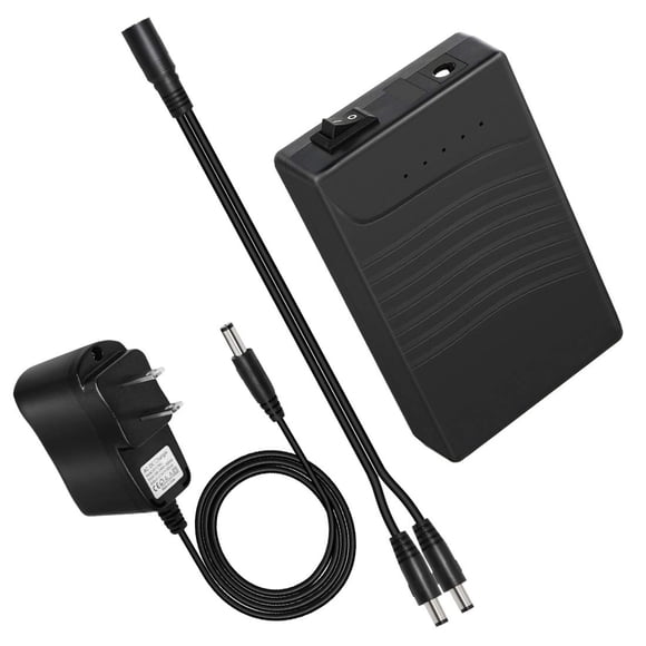 Paquete de baterías TalentCell 12 V DC 3000 mAh con cargador negro