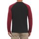 thumbnail image 3 of INSPIRE CHIC Camiseta de Hombre Raglán de Manga Larga Cuello Redondo Contraste Camisetas de Béisbol XL Negro Rojo, 3 of 6