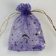 thumbnail image 1 of suxuMhao Bolsas de Regalo de Decoración, 100Pzas Bolsas de Organza Morado Claro con Cordón, Bolsas de Organza Transparentes de 3.5x4.7in con Estampado en Caliente para Joyería, Dulces, Pequeños, 1 of 4