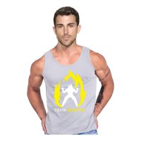 Persodesign - Polera Diseño Train Insaiyan Musculosa Tank Gym Life Talla S Gris Hombre