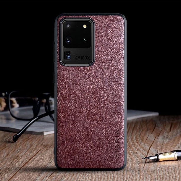 Luxury Vintage Leather Skin Coque Soft Phone Case For Samsung S20 Fe Plus Ultra